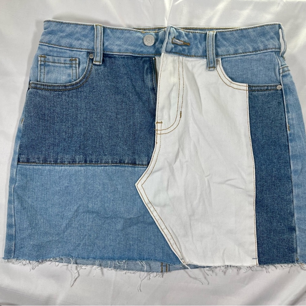 PacSun denim patchwork shirt